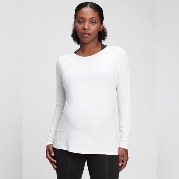 GAP Tops - GAP Maternity White Long Sleeve Layering Top Size Medium